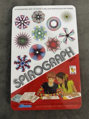 NIP Spirograph Retro Deluxe Drawing Design Set By Kenner/Hasbro Metal Tin  Case