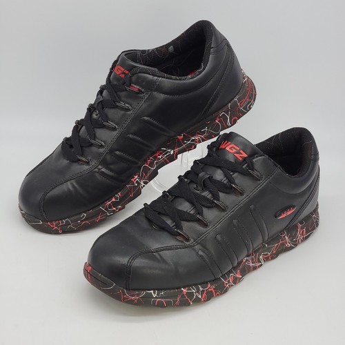 Lugz MCHG2SV-0028 Mens 9.5 Changeover II Splash Sneakers Shoes Black Red Paint - Picture 1 of 12