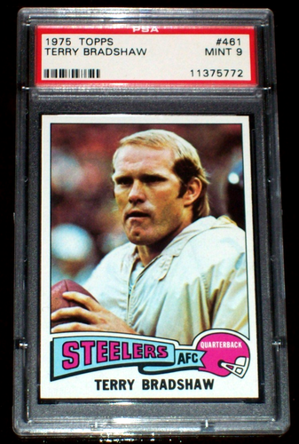 Terry Bradshaw #461 Topps 1975 PSA 9 Pittsburgh Steelers - Imagen 1 de 3