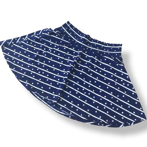 So Girls Skirt Size 12 Navy Blue White Stripes Stars Twirly NEW - Picture 3 of 3