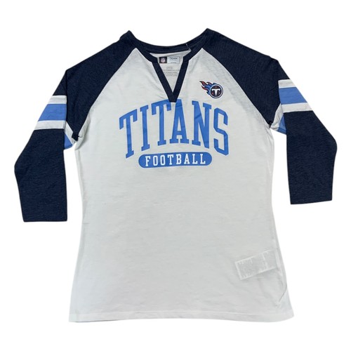 NFL Tennessee Titans Women's 3/4-Sleeve Lightweight Raglan T-Shirt White, S