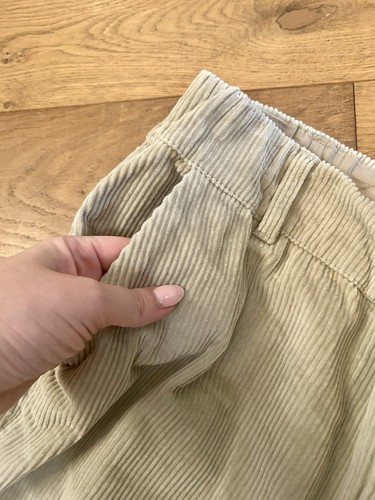 Toast Gabi Pull On Jumbo Cord Trousers Size 14 Beige Green Cropped - Imagen 4 de 8