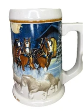 Collectable Budweiser Holiday Beer Stein Mug 2005 Limited Edition
