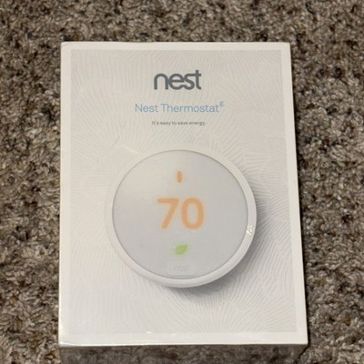 Google Nest Thermostat E T4000ES Programmable Smart Thermostat White New Sealed