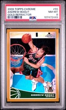 2009 TOPPS CHROME GOLD REFRACTOR #55 ANDREW BOGUT 23/50 PSA 8