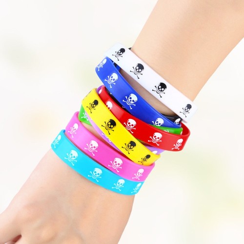 30 Pcs Skull Bracelet Running Gym Wristband Personality Silicone Head Sports - 第 4/11 張圖片