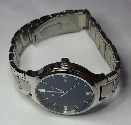 BULOVA BLAUES ZIFFERBLATT KLASSISCHE UHR FÜR HERREN MB5-18 - Bild 7 von 15