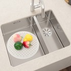Kleine runde Spülbeckenmatte, Küchen-Abtropfmatte für Geschirr, praktische