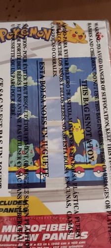 Paneles de ventana de microfibra Pokemon, 2 paneles, NUEVO  - Imagen 4 de 12
