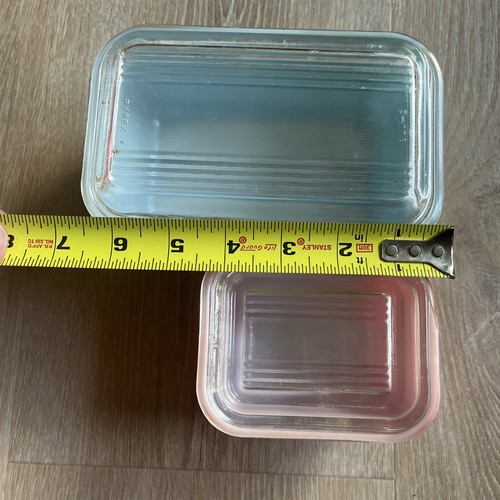 Vintage Pyrex 4 Pc Blue + 502B Bread Dish Refrigerator Storage Containers W/ Lid - Picture 12 of 12