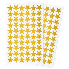 600 Pcs Foil Gold Star Stickers, 0.6 Inch Reward Stickers 10 Sheets, Small Ho...