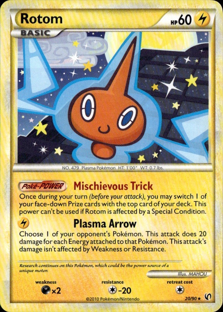 Rotom Rare Undaunted 20/90 NM