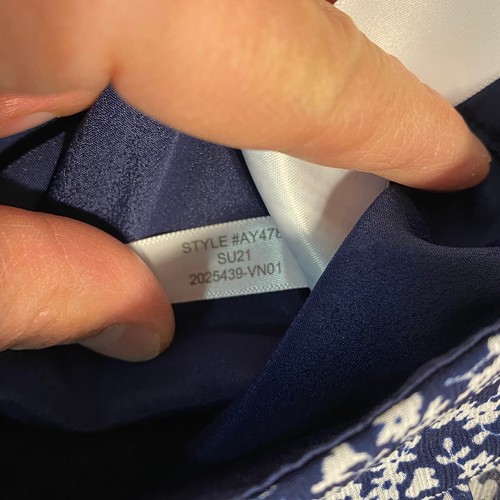 J Crew Navy Floral Tiered Ruffle Mini Skirt XXS Elastic Waist Pull On - Picture 4 of 10