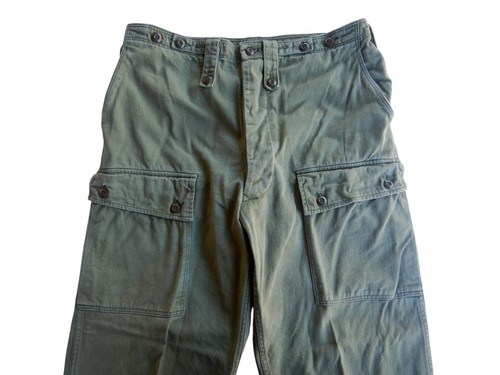 1968 Australian Army Men's Vintage Vietnam War Military Soldier Cargo Pants W35 - Bild 2 von 10