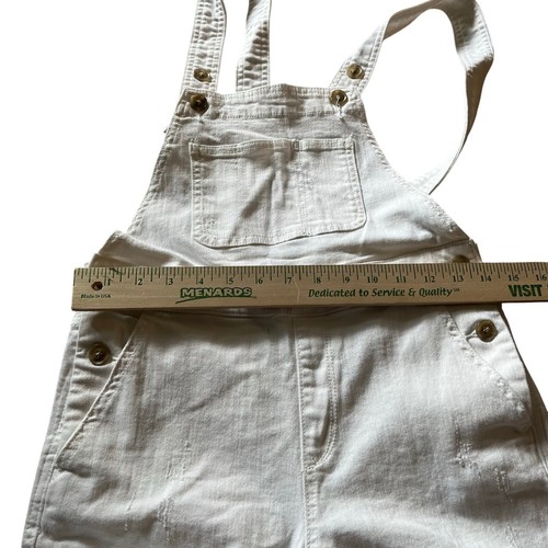 Pilcro & The Letterpress Overalls Women's 25 Off White Denim Anthropologie Farm - Picture 8 of 9
