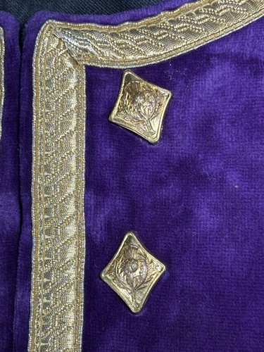 Vintage Mädchen Scottish Highland Dance Langarm lila Gold Trim Jacke - Bild 4 von 14