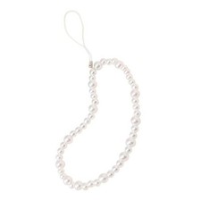 Beaded Phone Charm Lanyard Strap Girly Style Fixed Beads Pearl Lanyards PH-fb-3