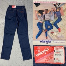 Vintage NWT Wrangler Misses Full Fit Jeans Straight Leg High Elastic Waist 10