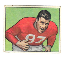 1950 BOWMAN FOOTBALL CARD #107 LEO NOMELLINI SAN FRANCISCO 49ERS HOF + WRESTLER