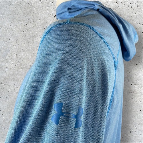 Under Armour Hoodie Men's 2XL Threadborne Knit Heatgear Blue 1301586 T656 - Picture 6 of 12