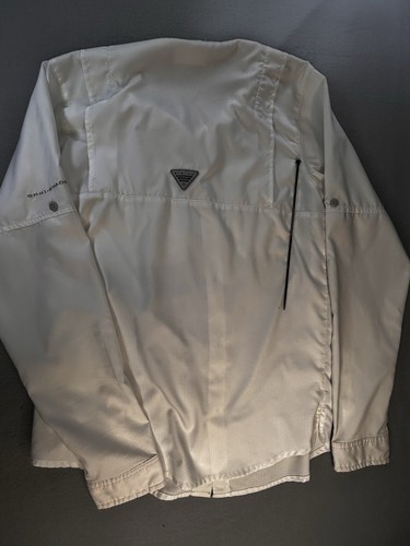 Columbia & Under Armour Shirts Polo Button Youth Large Omni Shade PFG White Red - Bild 16 von 18