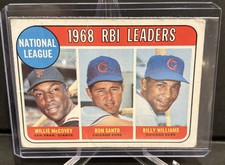 1969 Topps RBI Leaders #4 Willie McCovey, Billy Williams, Ron Santo HOF Baseball