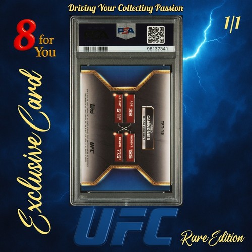 2024 Topps Chrome UFC Jared Cannonier Tale of the Tape Superfractor 1/1 PSA 9 - Picture 4 of 5