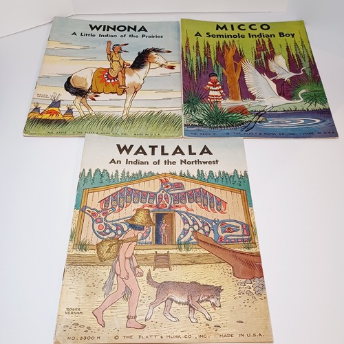 1936 Around The World Library 16 Bücher und 20 Papierpuppen schwerer Kartonschaden... - Bild 4 von 20