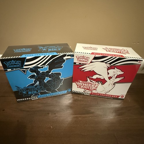 Pokemon TCG S&V Black Bolt & White Flare Sealed Elite Trainer Box ETB 2er Set