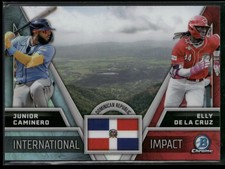 2024 Bowman Chrome #II-15 Elly De La Cruz / Junior Caminero International Impact