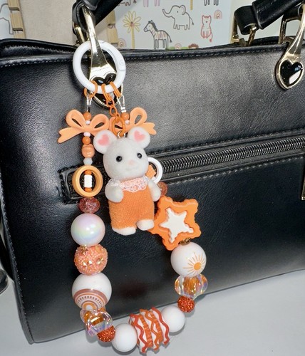 Calico Critters Albert Orange Baby Treats Series Phone Strap Chain Bag Charm! - Picture 6 of 6