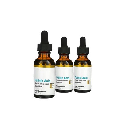 3 Pack Folinsäure Leucovorin California Gold Nutrition Alkoholfrei 30 mlAy