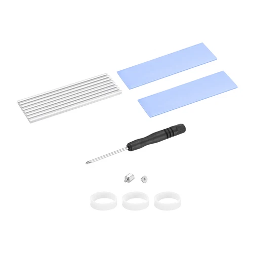 M.2 2280 Nvme SSD Heatsink Cooler W 1mm,1.5mm Thermal Pad Silver