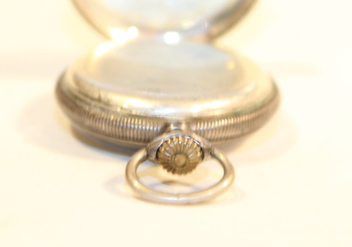 ANTICO OROLOGIO DA TASCA ART NOUVEAU K&L SVIZZERO ARGENTO 800 ROSETTA, 301351, K&L 2 - Foto 14 di 21