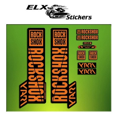 ROCK SHOX YARI 2018 ELX61 GABEL STICKERS STICKERS AUFKLEBER DECALS MTB BTT