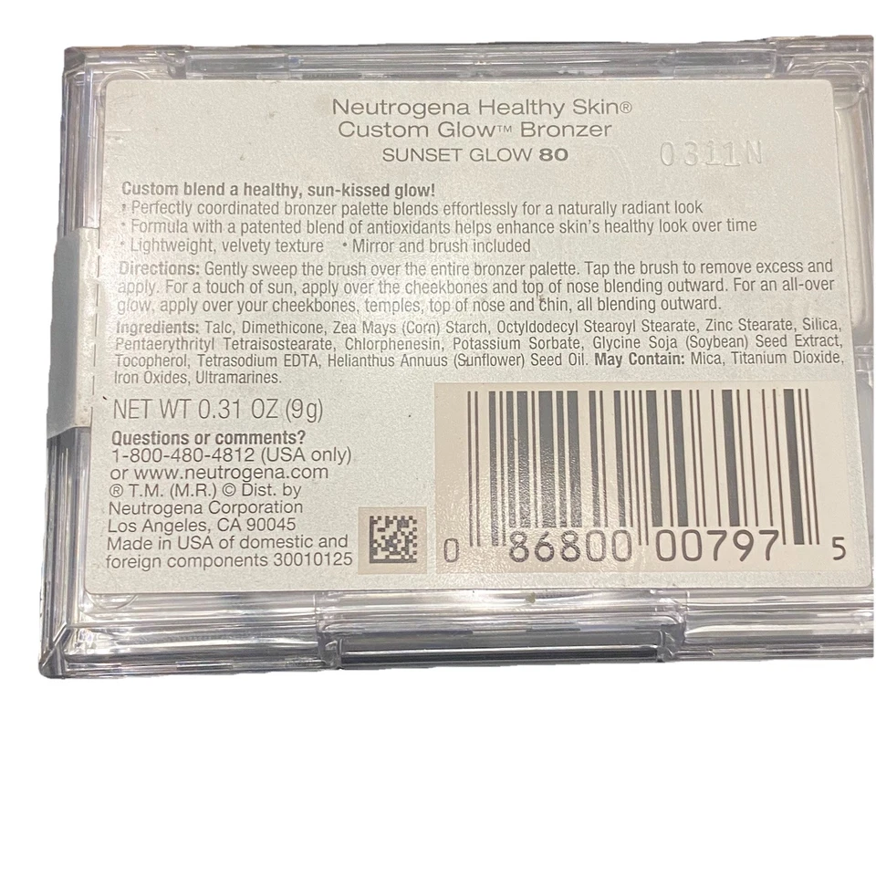 NEW Neutrogena Healthy Skin Sunset Glow 80 Custom Bronzer Discontinued Vibrant - Image 2 of 2