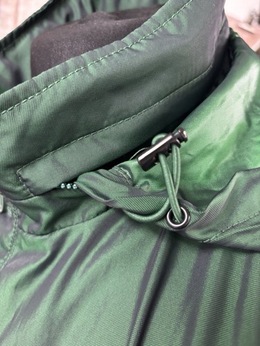 Pretty Green Mens XL Jacket Iridescent Shimmer Green Festival Oasis Liam Hooded - Imagen 19 de 24