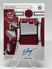 2023 Panini National Treasures Collegiate Eric Gray RPA /10 SSP #CMS-ERG