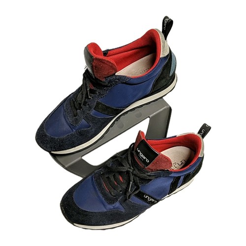 Sneakers Ungaro uomo 10 logo pelle e camoscio scarpe da ginnastica blu navy taglia EU43 US10 - Foto 2 di 13
