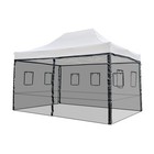 4 Mesh Sidewalls for 15x10 Ft Pop Up Canopy Tent with Windows Food Vendor Fair