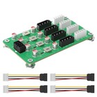 ATXs 6 8pin Connectors to 8 Way 5V/12V 3A Voltages Distribution Board for ATXs