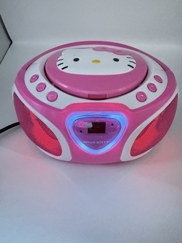 Hello Kitty CD Player Boombox Radio AM/FM Model KT2025 LED Light Works - Picture 14 of 23