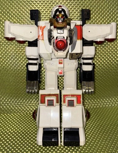 1994 White Tigerzord Mighty Morphin Power Rangers 11" Vintage Incomplete