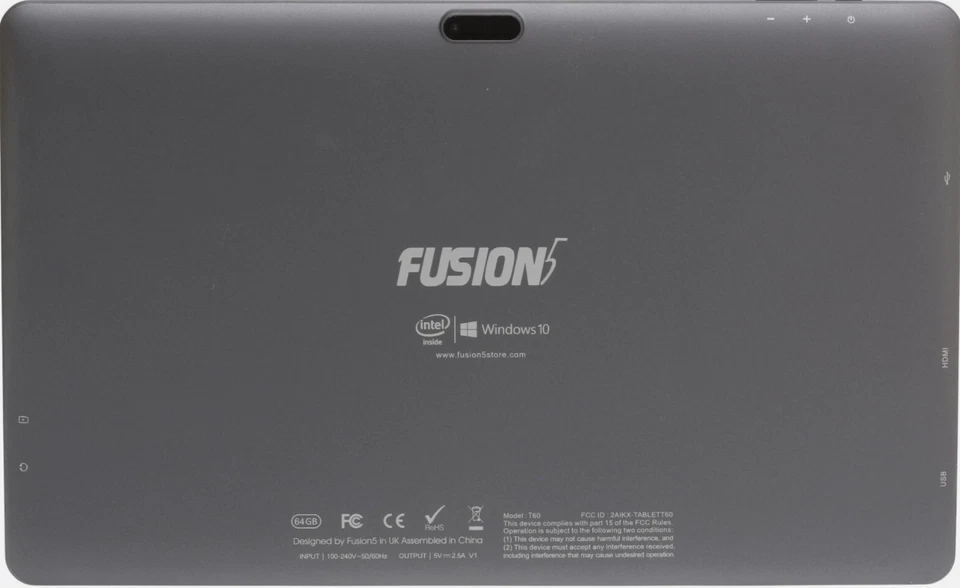 Tablet PC Fusion5 11,6” T60 Intel Z8350 64 GB FHD 1920 x 1080 Windows 10 con fuente de alimentación Foto 2 de 4