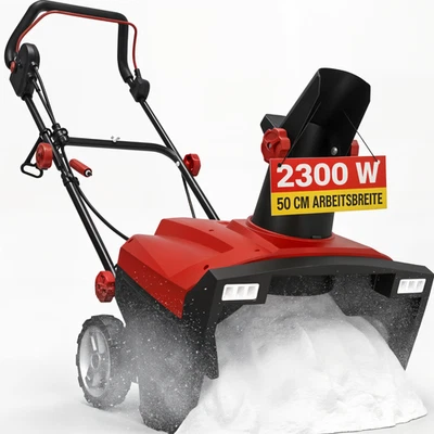 ONBEST Schneefräse Schneeschieber Elektro 2300W 50cm Arbeitsbreite 25cm Arbeitshöhe LED