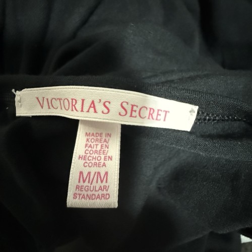 Victoria's Secret Maxi Dress M Ruched Sleeveless Stretch Long Slit Bodycon Black - Picture 12 of 15