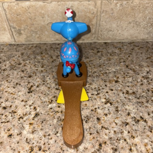 Vintage ELEPHANT Push Puppet British Patent Collapsing Toy Blue Circus #123 - Picture 4 of 8