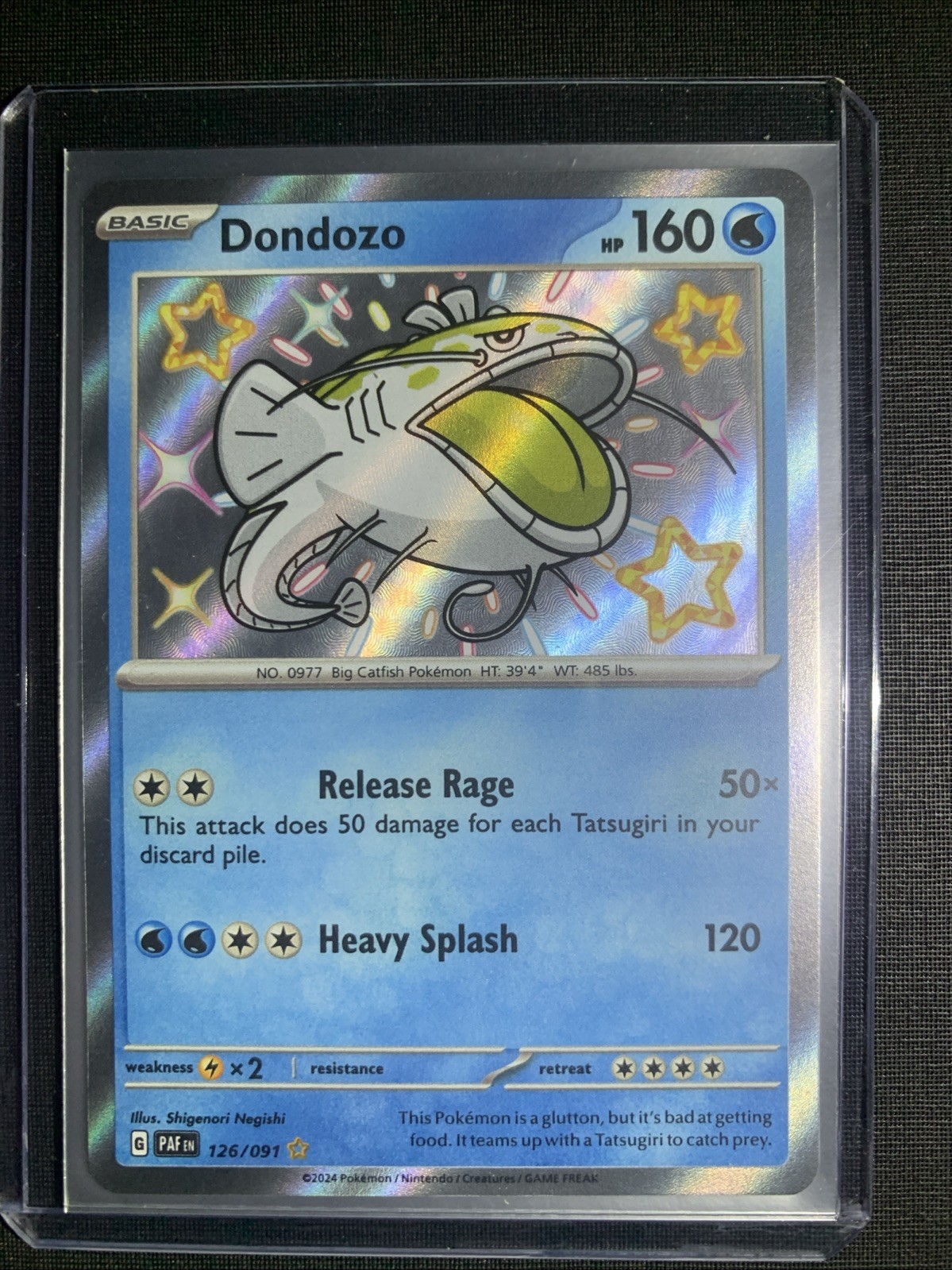 Dondozo Pokemon Paldean Fates 126/091 Shiny Holo Rare NM