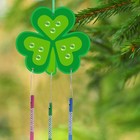  1 Set Shamrock Windbell Decoration Diy Material Unfinished Blank Wood Wind