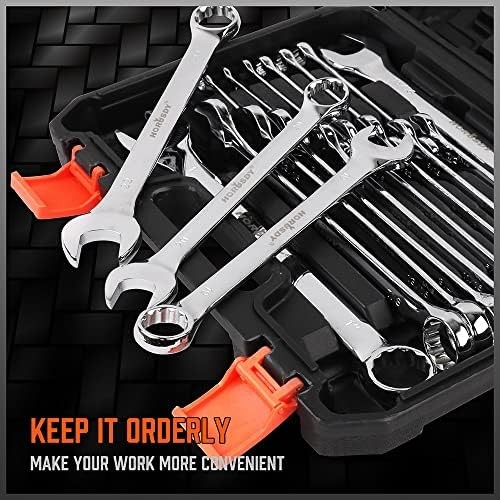 32pc Combination Wrench Set SAE Metric with Case 12 Point - Picture 5 of 6